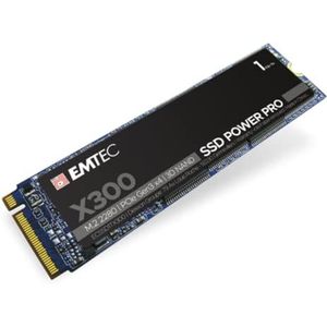 Emtec ECSSD1TX300 - interne SSD - 3.0 - NVMe - collectie X300 Power Pro - 3D NAND - 1 TB