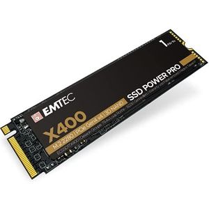 Emtec - Interne SSD X400 Power Pro M2 2280 1TB/TB NVMe PCIe Gen4x4 Gaming PC en Video Games - 3D NAND - Lezen tot 5200MB/s, schrijven tot 2000MB/s - Uithoudingsvermogen 200TB/1.8MH - ECSSD1TX400