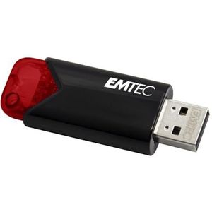 Emtec Click Easy USB flash drive 16 GB USB Type-A 3.2 Gen 2 (3.1 Gen 2) Zwart, Rood