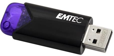 Emtec - Click Easy B113 - USB Flashdrive - Paars - 128 GB - Lezen 20 Mb/s, Schrijven 10 Mb/s
