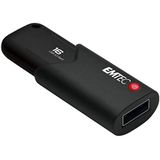 EMTEC Click Secure B120 USB 3.0 (3.2) USB-stick 32 GB Flash Drive extern geheugen, 100 MB/s lezen, 20 MB/s schrijven, met encryptiesoftware AES260 zwart