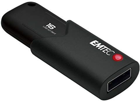 EMTEC - Click Secure B120 - USB-stick - Zwart - 32 GB - 100 MB/s Lezen, 20 MB/s Schrijven, AES256 Encryptie