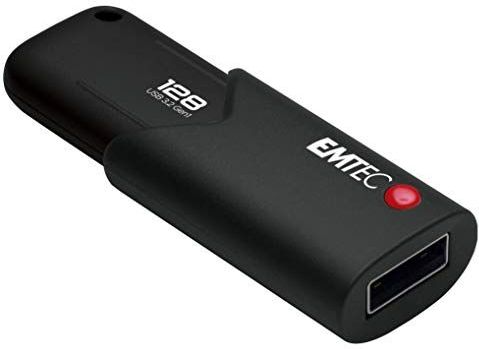 Emtec - Click Secure B120 USB 3.0 - 128 GB - Zwart - Externe Opslag