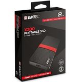EMTEC - ECSSD2TX200 - Draagbare SSD - Zwart - 2 Tera - USB-C 3.1 Gen 1 - 3D NAND