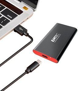 Emtec X210 X210 externe SSD USB 3.2 harde schijf (zwart/rood)