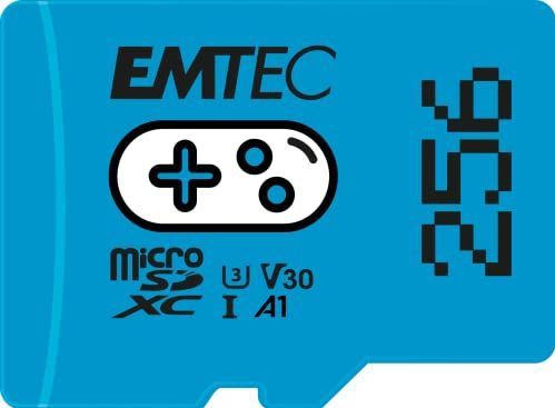 Emtec Gaming (256 GB, microSDXC, U3, UHS-I), Geheugenkaart, Blauw