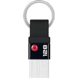 Emtec ECMMD128GT103 USB-stick 3.0 (3.1) – Desgn Serie – Nano Ring T100 – 128 GB – zwart/zilver metaal en kunststof afneembaar