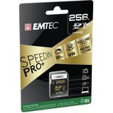 EMTEC - SDXC-kaart - Geheugenkaart - Zwart/Goud - Opslagcapaciteit 256GB