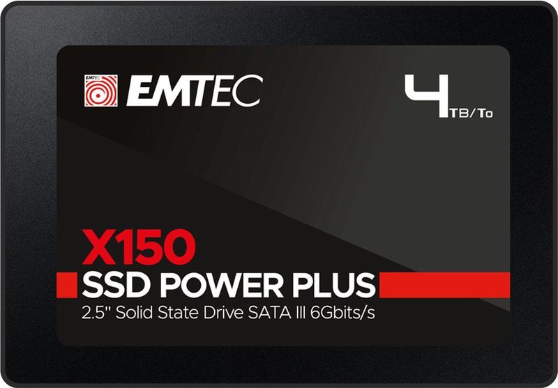EMTEC - ECSSD4TX150 - Interne SSD - 4 TB - SATA III 6 Gb/s, 2,5 inch, 3D NAND