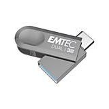 EMTEC - Dual D280 - Flash Drive - 32GB - USB 3.2 Type-C, 80MB/s Leessnelheid, 20MB/s Schrijfsnelheid, Eco Design