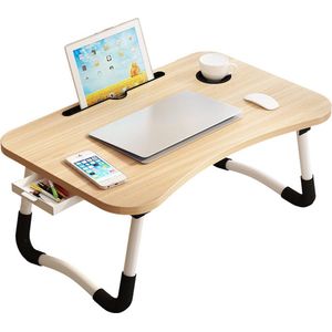 Bedtafels - Laptopstandaard - Laptoptafel - Schoottafel - Bedtafel - Walnoot 60 x 40 x 28cm-Kerst