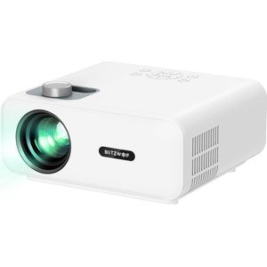 LED projector, beamer fysieke 1080P resolutie, 9000 lumen, Bluetooth 5.0, draagbaar, compatibel met TV-stick, smartphone, USB, AV, home cinema video