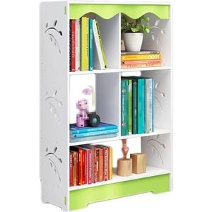 Boekenkasten 5 kubus boekenkast vrijstaand 3 lagen open boekenplank modern speelgoed opbergrek vitrinekast for slaapkamer wonen (Size : White+green)
