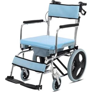 Rolstoelen Opvouwbare rolstoel Aluminiumlegering Lichte riem Toilet Multifunctioneel Ouderen Draagbaar Alle voetsteun Sport Lichtgewicht doorvoer Volwassen