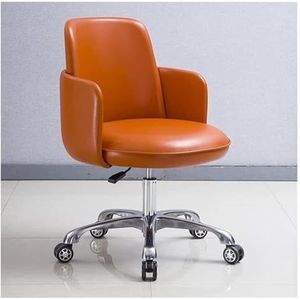 Computer stoel Ergonomie Bureaustoel met armleuning Bureaustoel Verstelbare hoge computerstoel for thuiskantoorstoelen Lendensteun Spelletjes Kamer (Color : Orange)