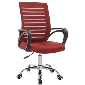 Bureaustoel Bureaustoel Ergonomische bureaustoel In hoogte verstelbare draaibare computerstoel met armleuningen Comfortabele stoelen Thuis (Color : Red)