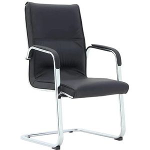 Bureaustoel Bureaustoel Armleuning Bureaustoel Comfortabele ergonomie Computerstoel Metalen frame Leidinggevende stoelen Lendensteun Comfortabel (Color : Black-)