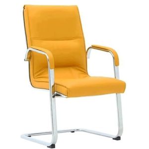 Bureaustoel Comfortabele bureaustoel Versterkte gebogen buisframe Computerstoel Comfortabele ergonomiestoelen Prachtige uitstraling Comfortabel (Color : Yellow-)