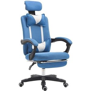 Bureaustoel Bureaustoel Ergonomische bureaustoel Comfortabele lendensteun Computerstoel Draaibare managementstoelen Comfortabel (Color : Blue, Size : With footrest)