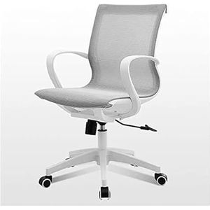 Bureaustoel Bureaustoel Comfortabele ergonomische rugleuning Bureaustoel Verstelbare hoogte Computerstoel Ademende stoelen Lendensteun Comfortabel (Color : Grey-)