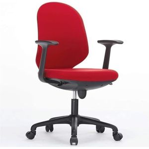 Bureaustoel Bureaustoel Ergonomische bureaustoel in hoogte verstelbaar met armleuningen Comfortabele en ademende stoelen Lendensteun Thuis (Color : Red)