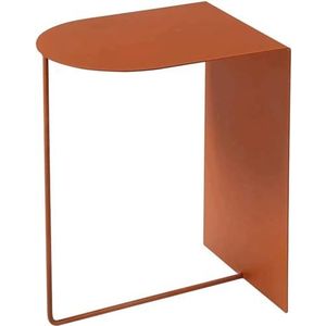grijs Eenvoudig nachtkastje met ijzeren kunst bespaart ruimte - tot hoek-nachtkastje for binnen- en buitenbank banktafel (Color : Orange)