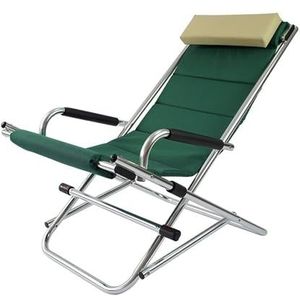 Stoelen Campingstoel Opvouwbare fauteuil Verstelbare klapstoel met hoofdsteun en armleuning, geschikt for binnenplaats, strand, gazon, woonkamer Picknick (Color : A)