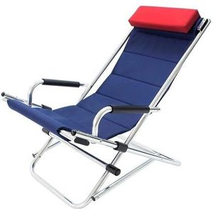Stoelen Campingstoel Opvouwbare fauteuil Verstelbare klapstoel met hoofdsteun en armleuning, geschikt for binnenplaats, strand, gazon, woonkamer Picknick (Color : B)