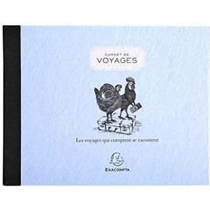 Exacompta - ref. 274E - 1 Reisboekje pocket - Horizontaal zakformaat - Afmetingen: 11,5 x 15 cm - Papier 110 g/m² licht getint - 40 pagina's