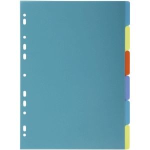 Register forever A4 300my Recycled PP 6tlg Deckblatt blau