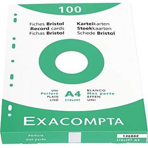 Exacompta Bristol Systeemkaarten wit