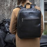 Exacompta Laptop-Rucksack Exactive Leder schwarz