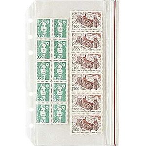 Exacompta 18228E navulhoes met ritssluiting, groot, voor Organizer Exatime 17, transparant, 5 stuks
