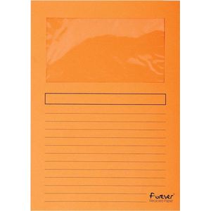 Exacompta venstermap oranje A4 (100 stuks)
