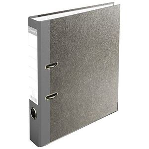 Exacompta - ref. 53509E - 1 Grijs gemarmerd kartonnen ordner met hefboom Prem'Touch® - rug in balacaron - 55 mm rug - 55 mm mechaniek - Afmetingen: 32 x 29 x 5 cm - Formaat A4 - kleur grijs - rug grijs