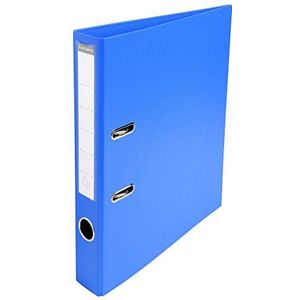 Exacompta 53542E Premium PVC-map Prem´Touch. 5 cm smal DIN A4 ringmap ordner brievenmap kantoormap plastic map slot map blauw