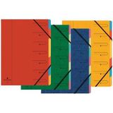Exacompta - Ref. 54070E - 1 Sorteermap met vaste rug en elastosluiting - Omslag in bedrukte glanskarton en binnenin in gerecycleerd karton - 7 vakken - afmeting 24,5x32cm - voor A4 - willekeurige kleuren