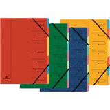 Exacompta - Ref. 54070E - 1 Sorteermap met vaste rug en elastosluiting - Omslag in bedrukte glanskarton en binnenin in gerecycleerd karton - 7 vakken - afmeting 24,5x32cm - voor A4 - willekeurige kleuren