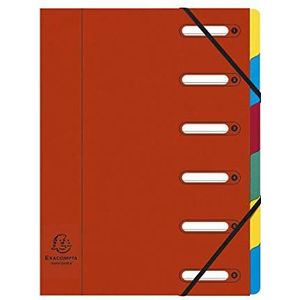 Exacompta - Ref. 55065E - 1 sorteermap HARMONIKA - met elastieken en uitgesneden vensters - omslag van glanzend karton - uittrekbare achterkant - 6 vakken - voor A4 - afmetingen 24,5 x 32 cm - kleur