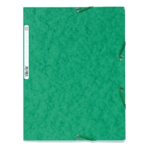 Exacompta Eckspannmappe A4 mit Klappen Karton 400g/qm grün