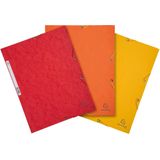 Exacompta - Set met 3 elastieken, 3 kleppen, 400 g/m², afmetingen: 24 x 32 cm, voor DIN A4-documenten, 3 kleuren. Zon geel, oranje, rood