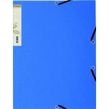 Eckspannmappe A4 380g qm Karton hellblau dunkelblau