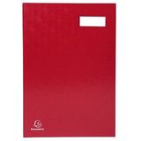 Exacompta handtekenmap voor ft 24 x 35 cm, uit karton overdekt met pvc, 20 indelingen, rood