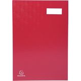 Exacompta handtekenmap voor ft 24 x 35 cm, uit karton overdekt met pvc, 20 indelingen, rood