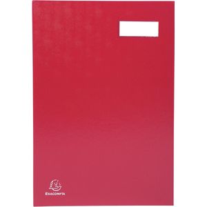 Exacompta handtekenmap voor ft 24 x 35 cm, uit karton overdekt met pvc, 20 indelingen, rood