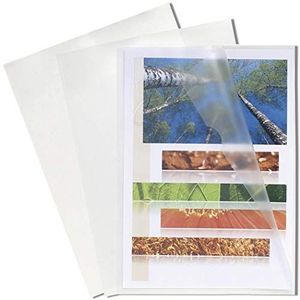 Exacompta - Ref. 58500E - Zak met 100 hoekhoezen - Van generfd polypropyleen - Dikte 12/100e - Afmetingen: 22x31cm - Formaat DIN A4 - Kristalkleur