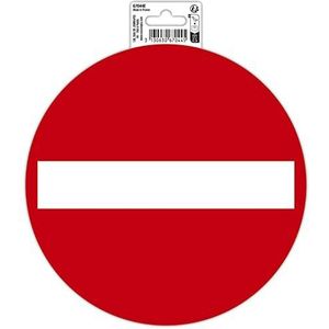 Exacompta - Ref. 67044E - 1 rond zelfklevend pictogram Verboden toegang in anti-slip en UV-bestendig PVC vinyl - Glanzende afwerking - Diameter : 20 cm - Kleur : rood en wit
