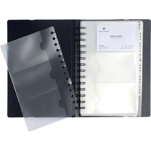 Exacompta Visitekaartenmap Exactive, Ft 20 x 14,5 cm, 120 kaarten, zwart