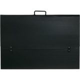 Tekenkoffer Exacompta B2 52x72cm Rugbreedte 30mm PP Zwart
