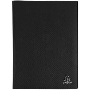 Exacompta - Ref. 8881E - karton met 8 OPAK documentenmappen - 80 gladde kristallen hoezen - 160 pagina's - voor DIN A4 - afmetingen 24 x 32 cm - omslag van halfhard polypropyleen - kleur zwart